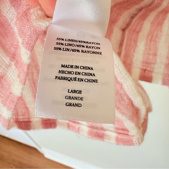 Rails Sloane Striped Pink/White Linen Top - Picture 5 of 5